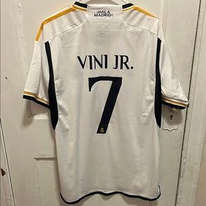 Vini Jr. Men's White Soccer Jersey